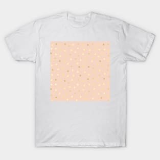 Golden Stars Pastel Pattern T-Shirt